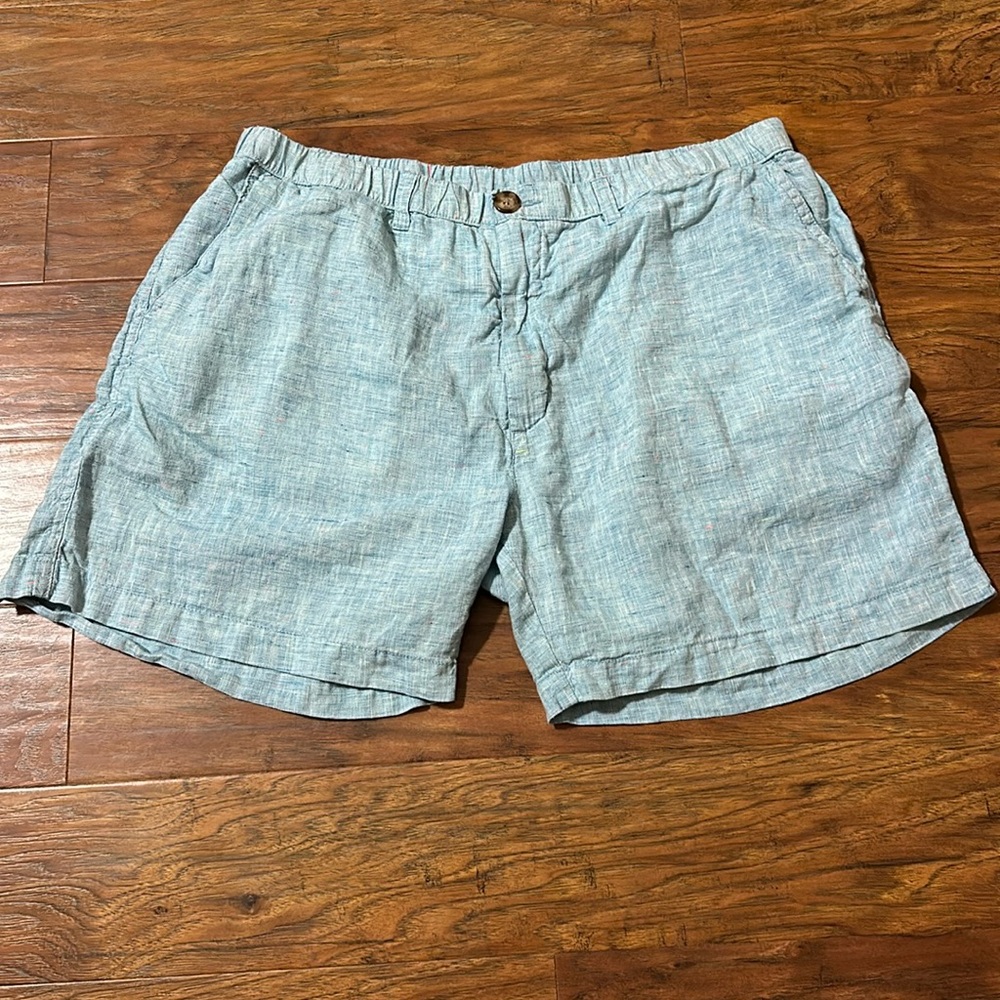 Chubbies light blue linen shorts, 6 inch inseam